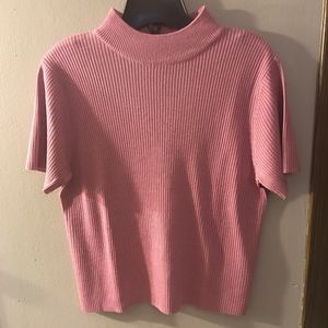 Studio Works pink short sleeve sweater (Size PM)